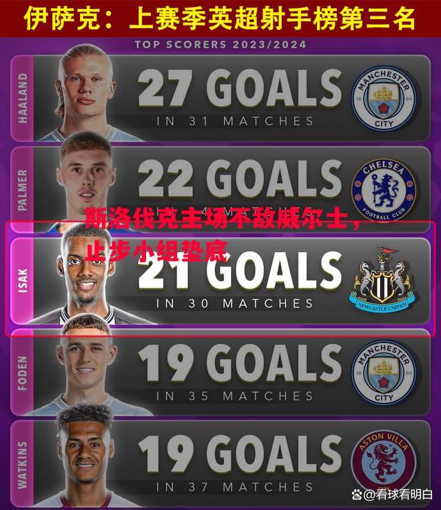 斯洛伐克主场不敌威尔士,止步小组垫底 斯洛伐克主场不敌威尔士,止步小组垫底